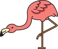 flamingo vlak icoon. vector illustratie van een flamingo.