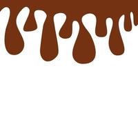 gesmolten chocola Aan een wit achtergrond, vector illustratie