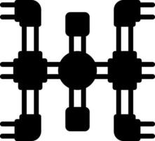 solide icoon voor pijpleiding vector