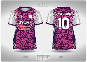 eps Jersey sport- overhemd vector.paars roze camouflage patroon ontwerp, illustratie, textiel achtergrond voor v-hals sport- t-shirt, Amerikaans voetbal Jersey overhemd vector