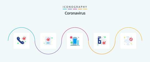 coronavirus vlak 5 icoon pak inclusief reizen. bacteriën. gebouw. veiligheid. deurknop vector