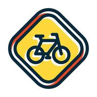 fiets vector dik lijn gevulde donker kleuren pictogrammen voor persoonlijk en reclame gebruiken.