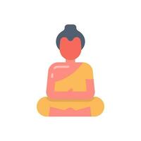 Boeddha icoon in vector. illustratie vector