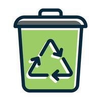 recycle bak vector dik lijn gevulde donker kleuren pictogrammen voor persoonlijk en reclame gebruiken.