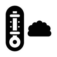 thermometer vector glyph icoon voor persoonlijk en reclame gebruiken.