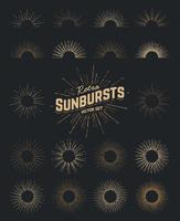 sunburst vector set