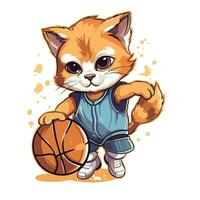 kat Speel basketbal vector