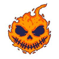 schedel brand halloween illustratie vector