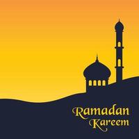 ramadan kaart ontwerpsjabloon met moskee vector