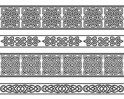 keltisch naadloos ornament doorweven plakband. zwart ornament geïsoleerd Aan wit achtergrond. reeks verzameling. vector