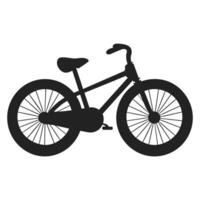 fiets zwart silhouet vrij vector clip art, fiets vector silhouet geïsoleerd Aan een wit achtergrond