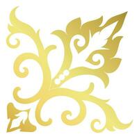 goud wijnoogst barok hoek ornament retro patroon antiek stijl acanthus. decoratief ontwerp element filigraan kalligrafie. u kan gebruik voor bruiloft decoratie van groet kaart en laser snijdend vector