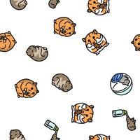 hamster schattig dier huisdier vector naadloos patroon