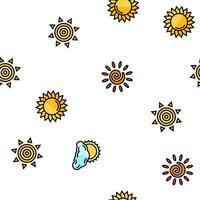 zon zomer zonlicht licht vector naadloos patroon