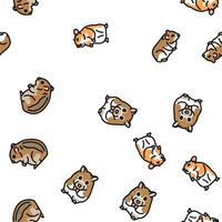 hamster schattig dier huisdier vector naadloos patroon