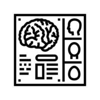 hersenen examen neuroloog lijn icoon vector illustratie