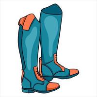 outfit rider kleding voor jockey boots illustratie in cartoon-stijl vector