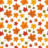 herfstpatroon met oranje esdoornbladeren. heldere herfstafdruk vector