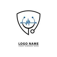 Gezondheid schild icoon logo vector