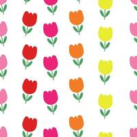 naadloos patroon met schattig tekenfilm bloemen voor kleding stof afdrukken, textiel, geschenk omhulsel papier. kleurrijk vector voor kinderen, vlak stijl