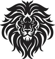majestueus jager vector leeuw logo ontwerp de rondsnuffelen koning zwart leeuw embleem