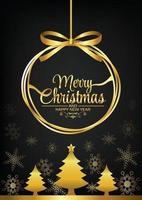 merry christmas bell art vector