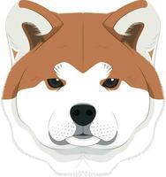 akita inu hond geïsoleerd Aan wit achtergrond vector illustratie