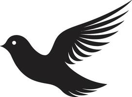 zwart duif vector logo een symbool van vrede, hoop, en liefde elegant zwart duif vector logo een tijdloos klassiek