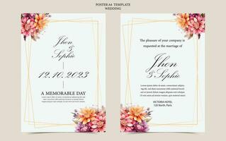 bruiloft uitnodigingskaart vector