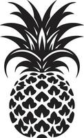 chique ananas silhouet grillig ananas profiel vector