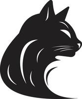 gevectoriseerd kat embleem donker kat silhouet vector