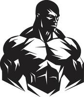 zwart schoonheid in bulk vector spier ambacht bevallig aanwinsten bodybuilder silhouet vector