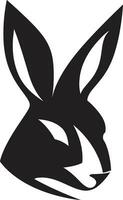 minimalistische haas embleem konijn silhouet insigne van eer vector
