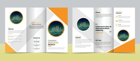 creatieve zakelijke moderne zakelijke driebladige brochuresjabloon vector