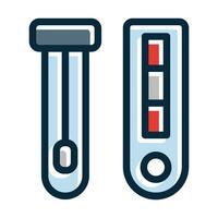 pcr test vector dik lijn gevulde donker kleuren pictogrammen voor persoonlijk en reclame gebruiken.