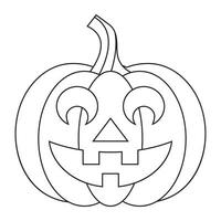 jack-o-lantern pompoen. kleur bladzijde. glimlachen pompoen. lachend pompoen. pompoen vorm schets. vector illustratie.