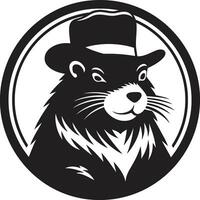 bever jas van armen Koninklijk bever logo vector