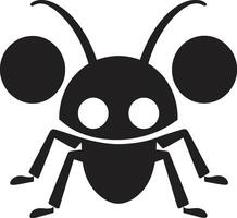 elegant zwart vector mier logo een uitspraak van stijl mier precisie in zwart vector logo perfectie