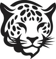 bespringen perfectie zwart luipaard embleem vorstelijk roofdier zwart vector luipaard logo