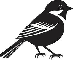 zwart schoonheid in de luchten ebon embleem grafisch zangvogel symbool vlucht van weelde vector