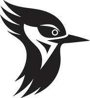 zwart specht vogel logo ideaal voor gezondheidszorg en medisch ondernemingen zwart specht logo perfect voor financieel en wettelijk Diensten ondernemingen vector