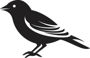 grafisch zangvogel symbool vlucht van weelde artistiek gevleugeld insigne antenne kunstenaarstalent vector