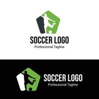 voetbal logo ontwerp vector, aanpasbaar vector