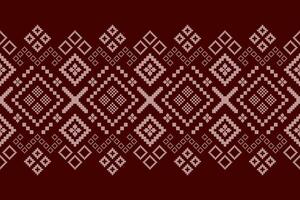 rood traditioneel etnisch patroon paisley bloem ikat achtergrond abstract aztec Afrikaanse Indonesisch Indisch naadloos patroon voor kleding stof afdrukken kleding jurk tapijt gordijnen en sarong vector