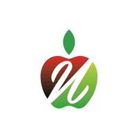 abstract brief n appel logo sjabloon, vector logo voor bedrijf en bedrijf identiteit