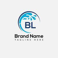 hulp in de huishouding schoonmaak logo Aan brief bl. schoon huis teken, vers schoon logo schoonmaak borstel en water laten vallen concept sjabloon vector