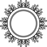 rond frame met decoratieve elementen. vectorillustratie. vector