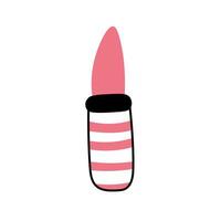 modern roze lippenstift in tekening stijl vector