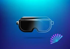 vr koptelefoon realiteit apparaat film spel bril voorwerp technologie abstract achtergrond vector illustratie