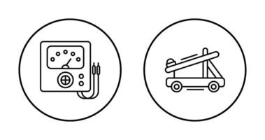 voltmeter en katapult icoon vector